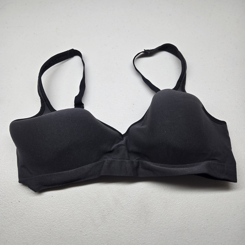 Bali Women Bra 36D Black T Shirt Wireless Jersey Strap Adjustable